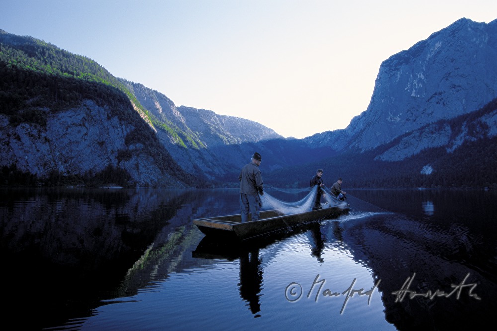 Fischer auf dem Altausseer See