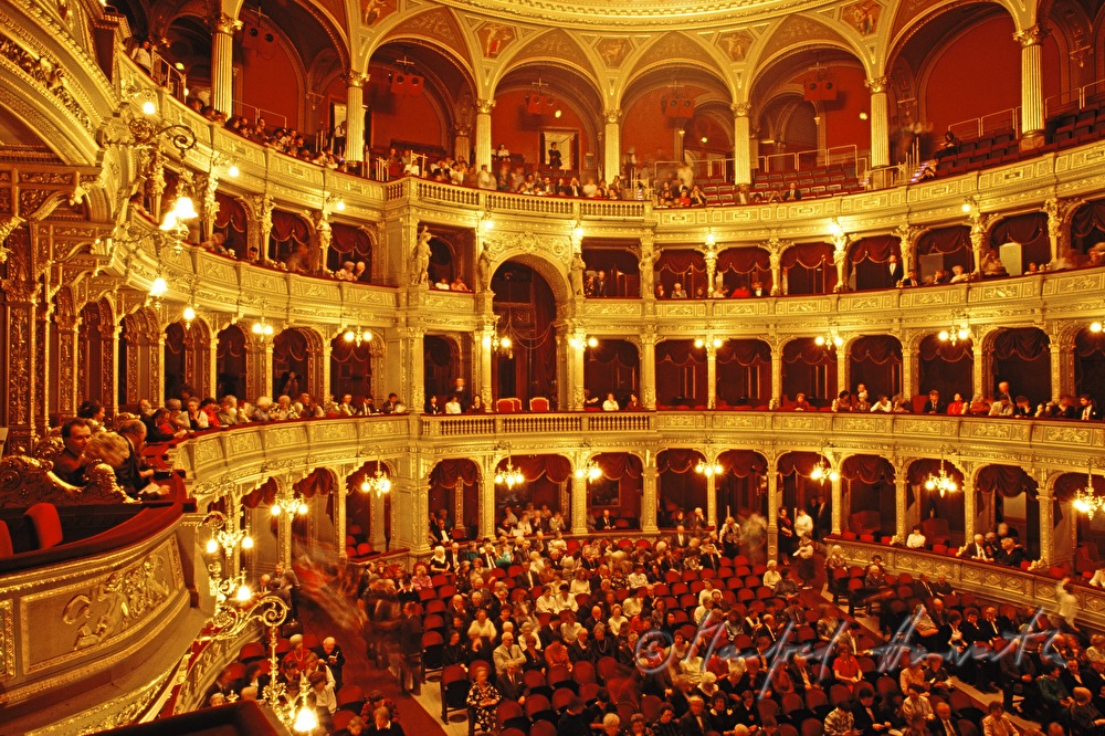 Publikumssaal mit Auditorium während einer Pause
