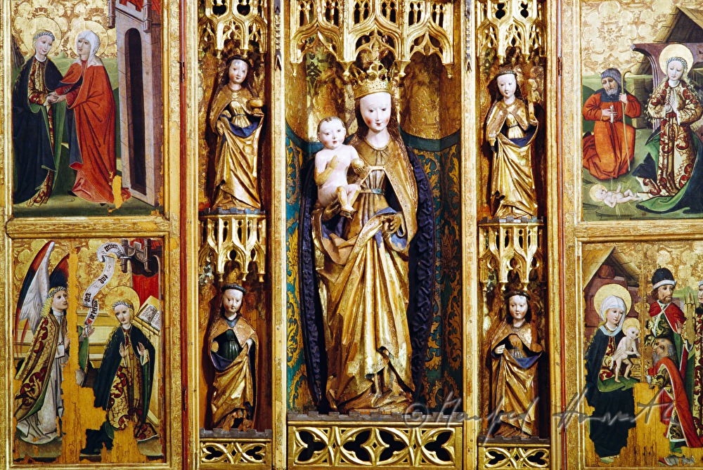 Detail eines gotischen Flügelaltars