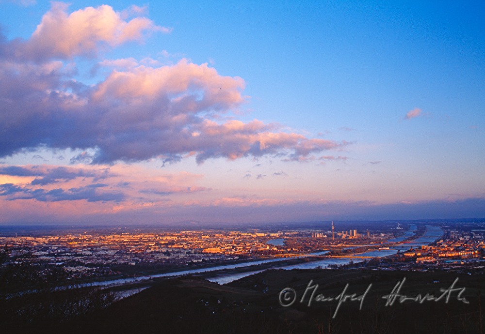Blick vom Kahlenberg auf Floridsdorf