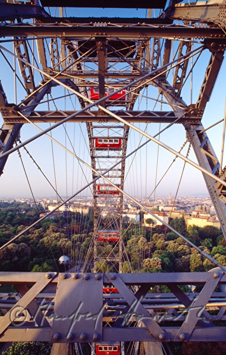 Wiener Riesenrad, Blick auf die Prater Allee