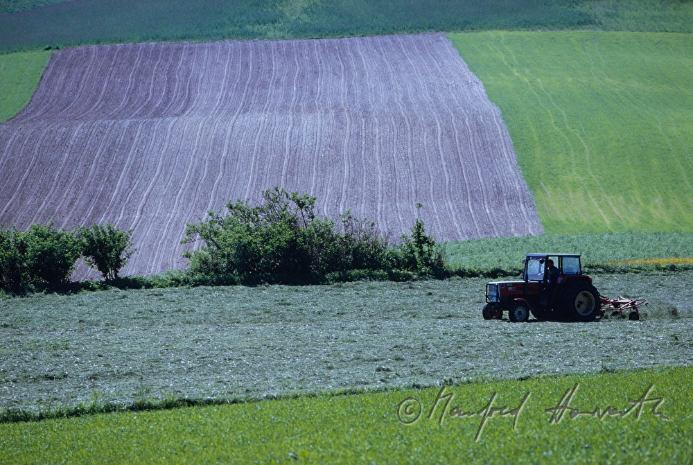 Heumachen mit dem Traktor