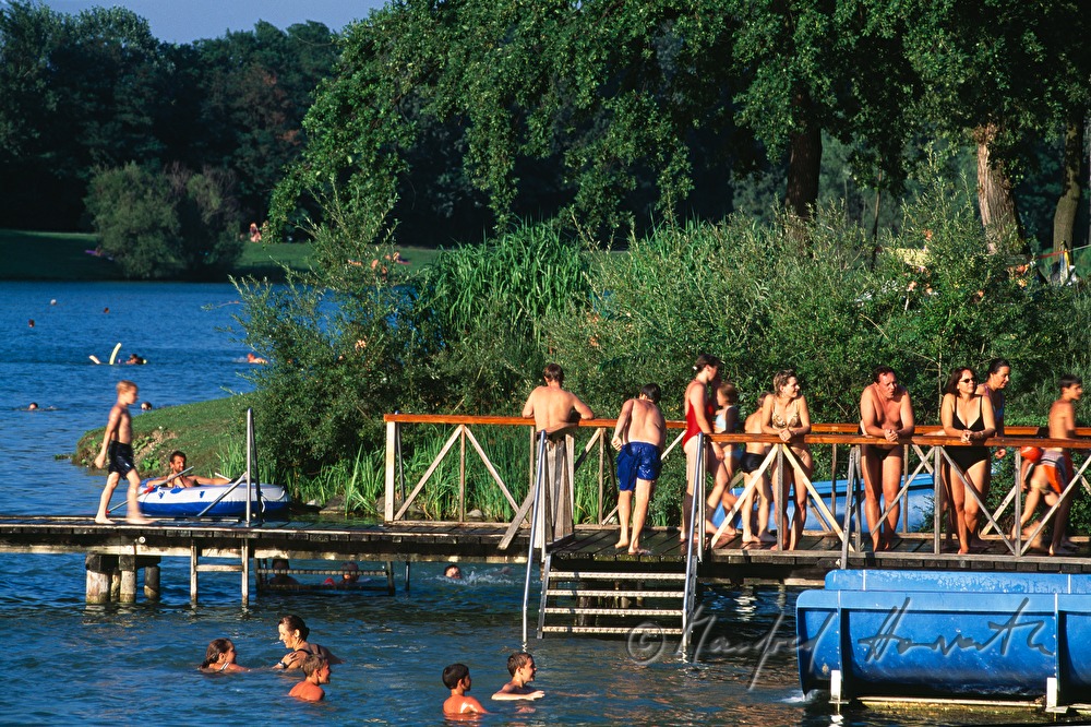Badesee des Aubad in den Donauauen