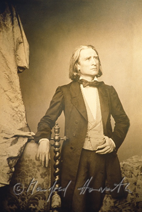 Franz Liszt Geburtshaus, alte Fotografie von Liszt