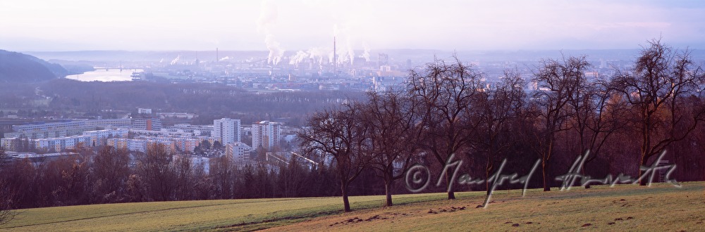 Blick von Panoramastraße auf Urfahr