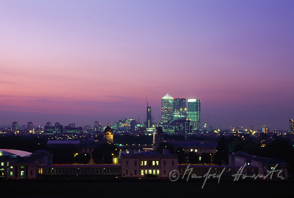 Blick von Greenwich auf Maritime Museum