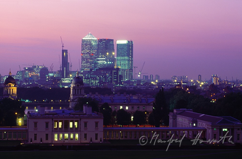 Blick von Greenwich auf Maritime Museum