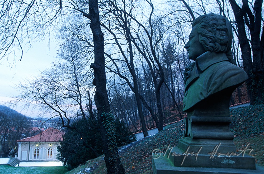 Mozart Statue, Garten der Villa Bertramka