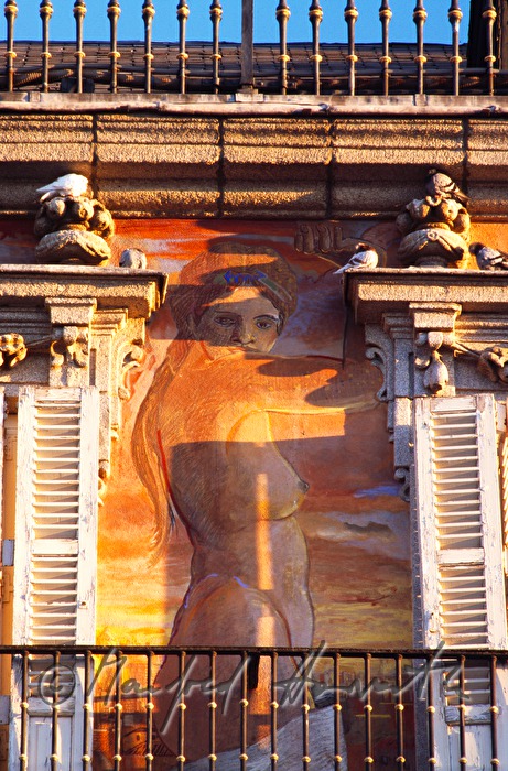 Fresko an einem Balkon