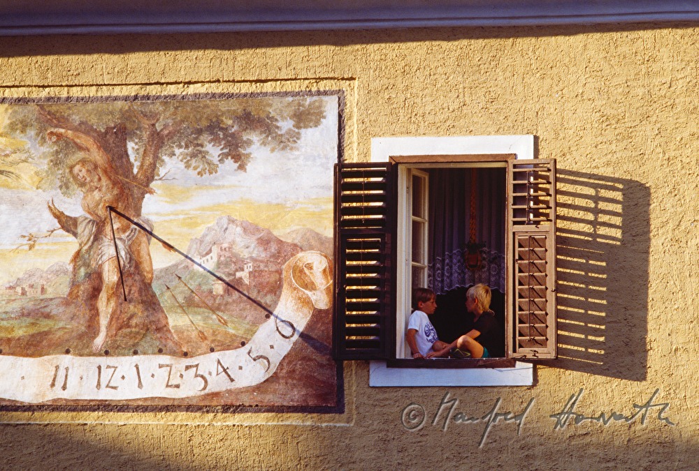 Reinigung der Sonnenuhr (Hausmeister)