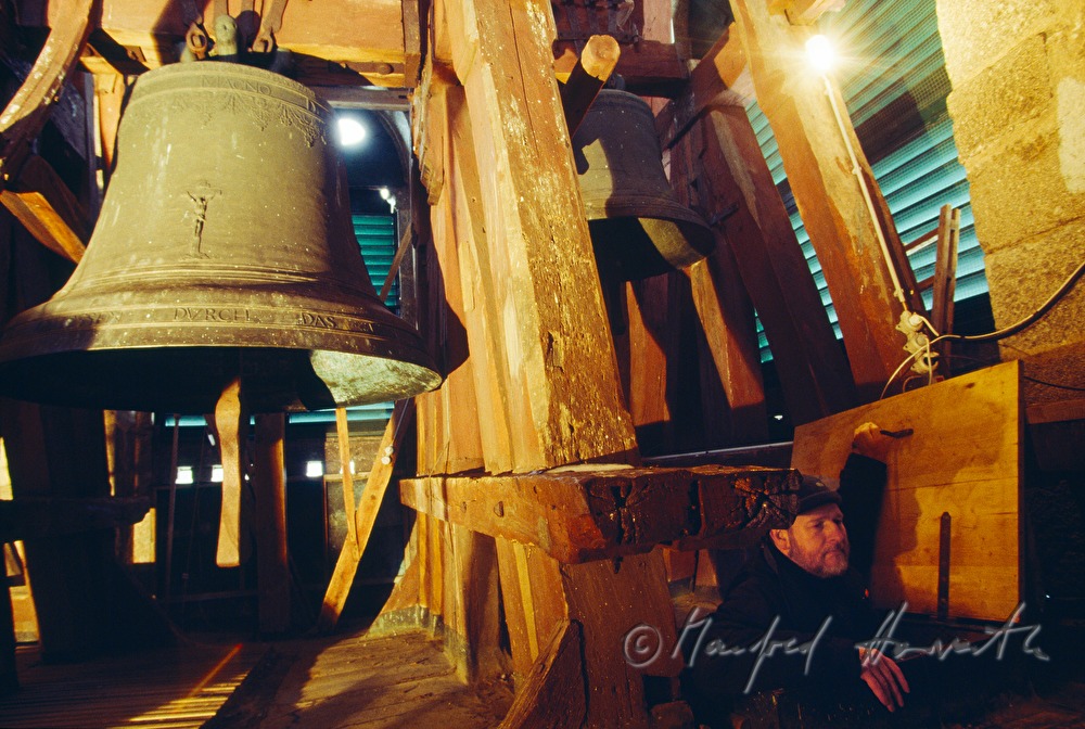 Mönch im Glockenturm von Stift Zwettl