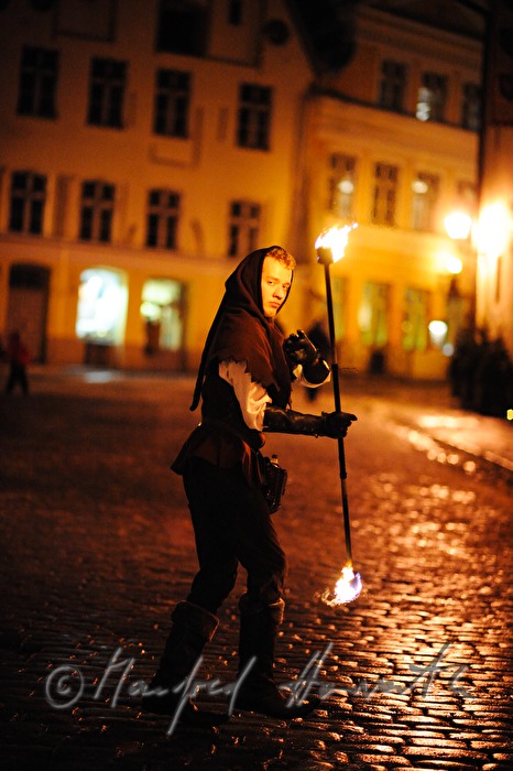 Feuerschlucker auf dem Hauptplatz