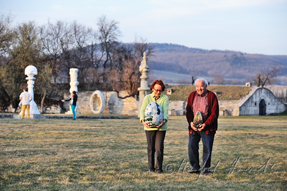 Wander Bertoni und Gattin bei der Arbeit
