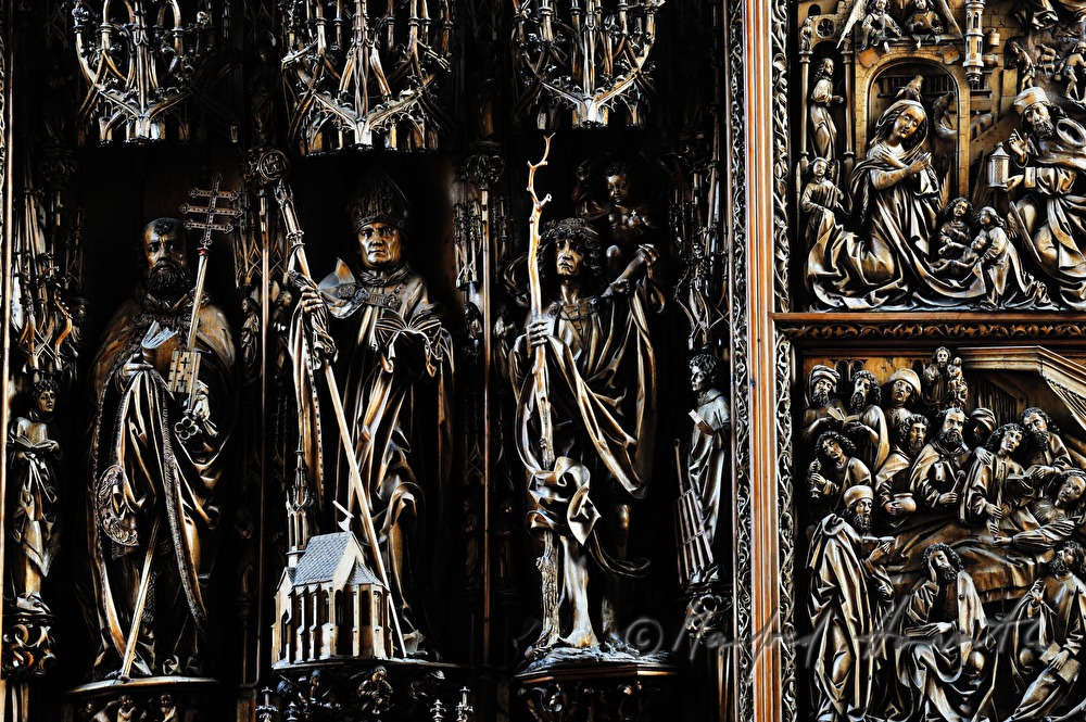 gotischer Flügelaltar in der Kirche von Kefermarkt