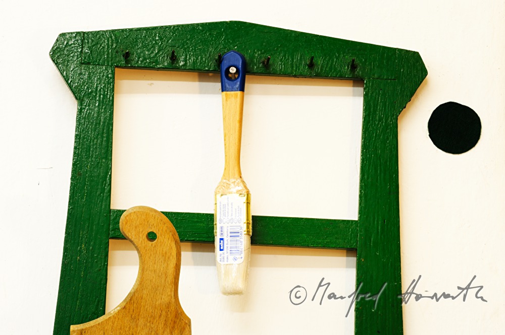 Pinsel im Atelier der Malerin Linde Waber