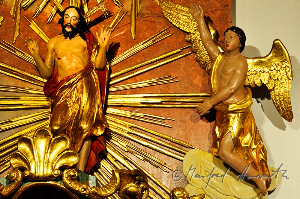 Detail eines Kruzifix im Museum für Kirchenkunst