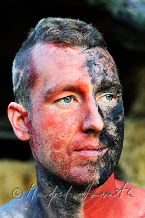 bemalter Darsteller beim Keltenfest