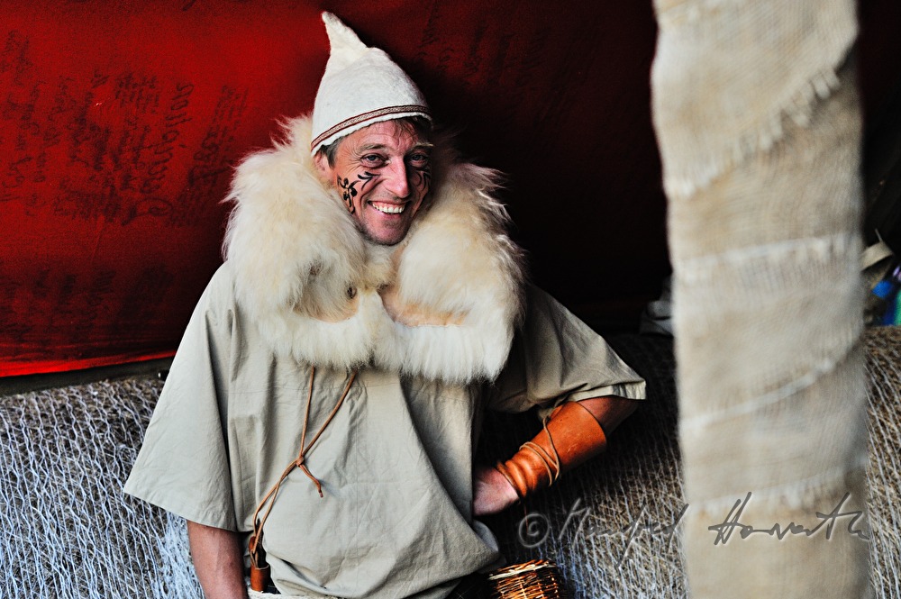 bemalter Darsteller beim Keltenfest