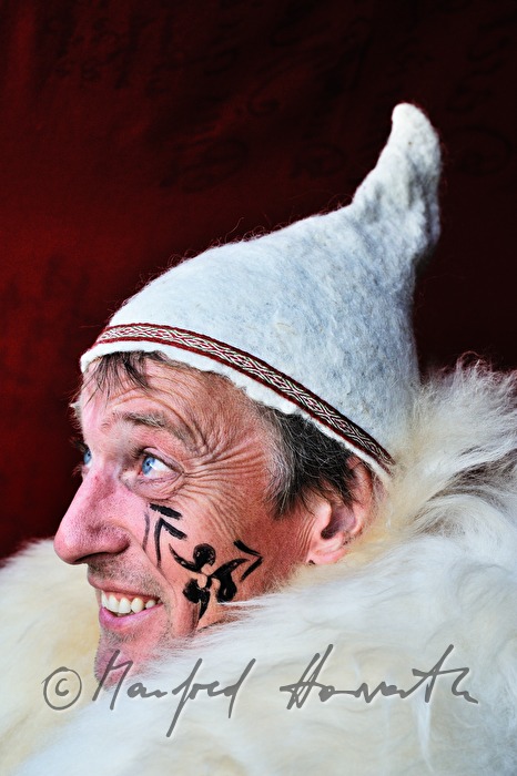 bemalter Darsteller beim Keltenfest