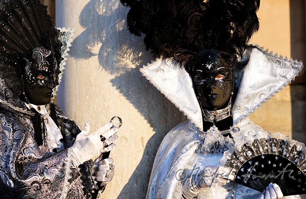 maskiertes Paar beim Karneval