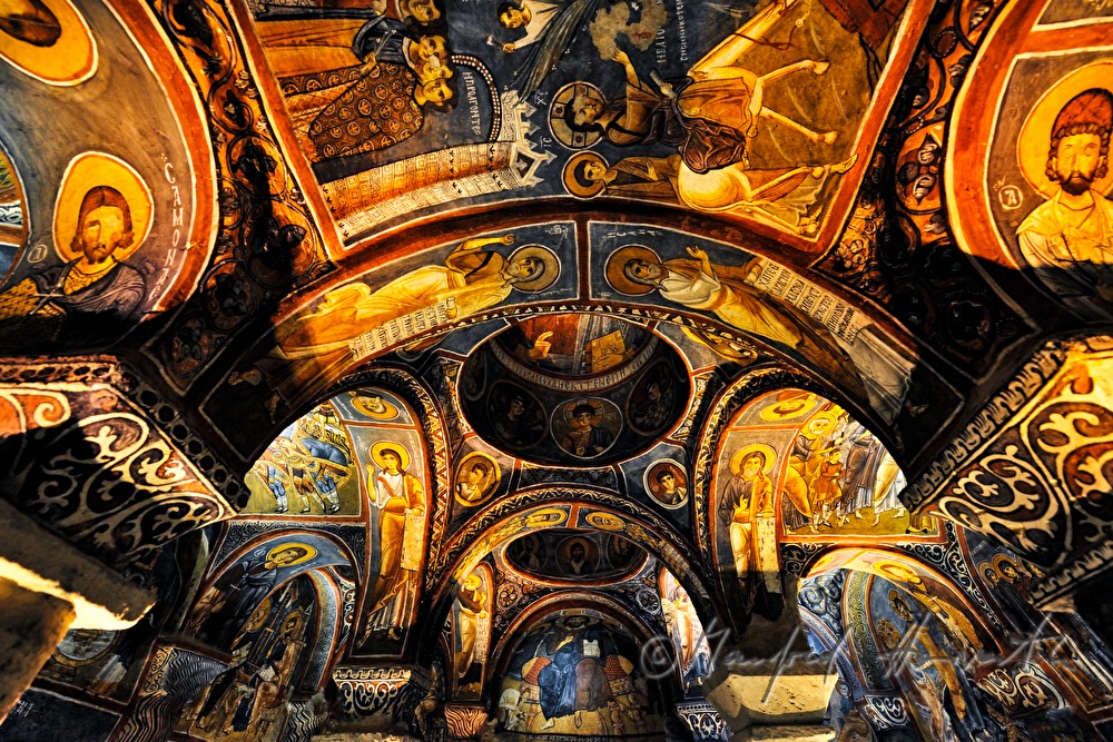 Freskomalerei in der Felsen-Kirche Tokali Kilise (Schnallenkirche)