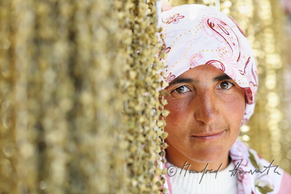 Veräuferin auf dem Wochenmarkt