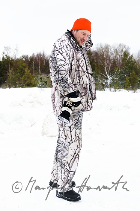 Jäger im Winter-Tarnanzug (Birkenmuster)