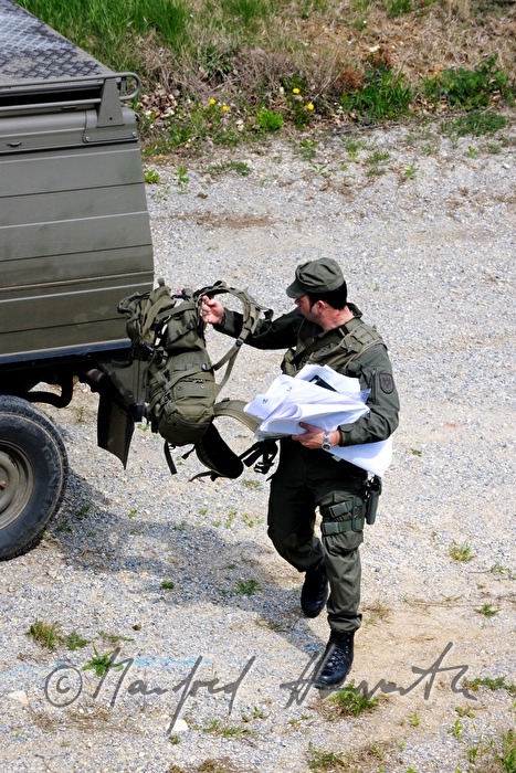Soldat des Österreichischen Bundesheeres bei Truppenübung