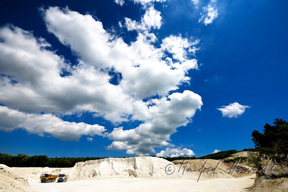 Kreidesteinbruch am Hang des Leithagebirges