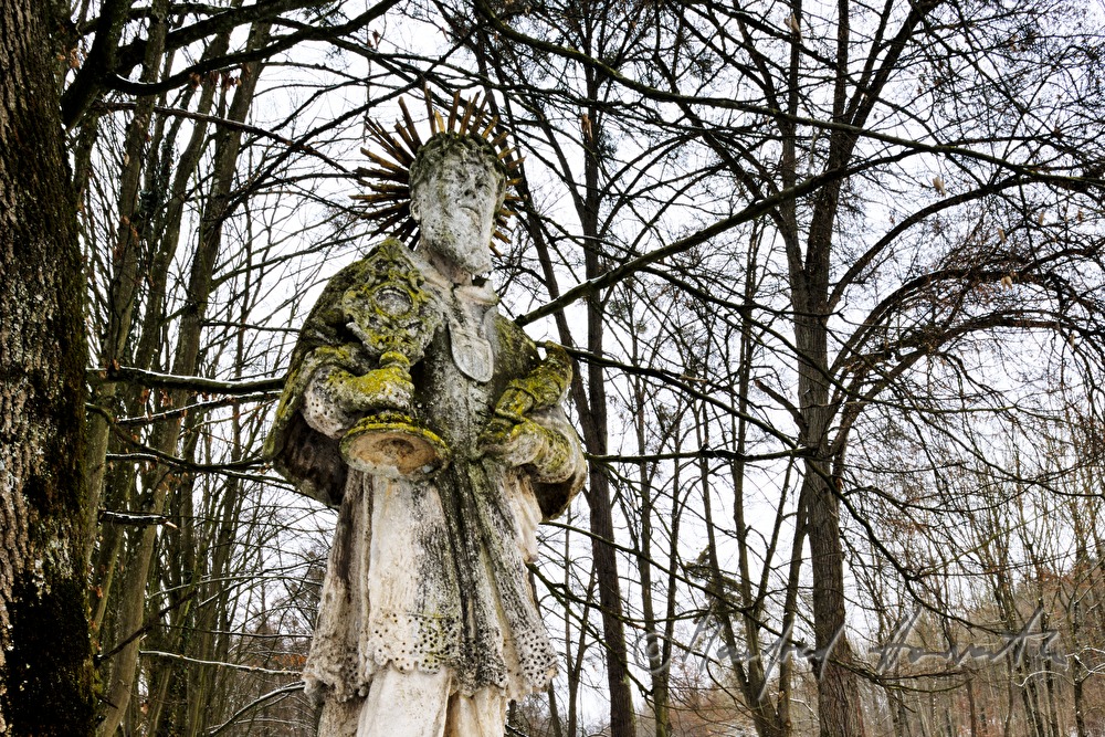 Statue des Heiligen Nepumuk beim Schloss Schwertberg
