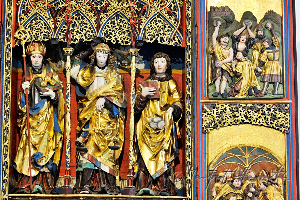 Detail aus dem gotischen Flügelaltar in der Filialkirche von 1524