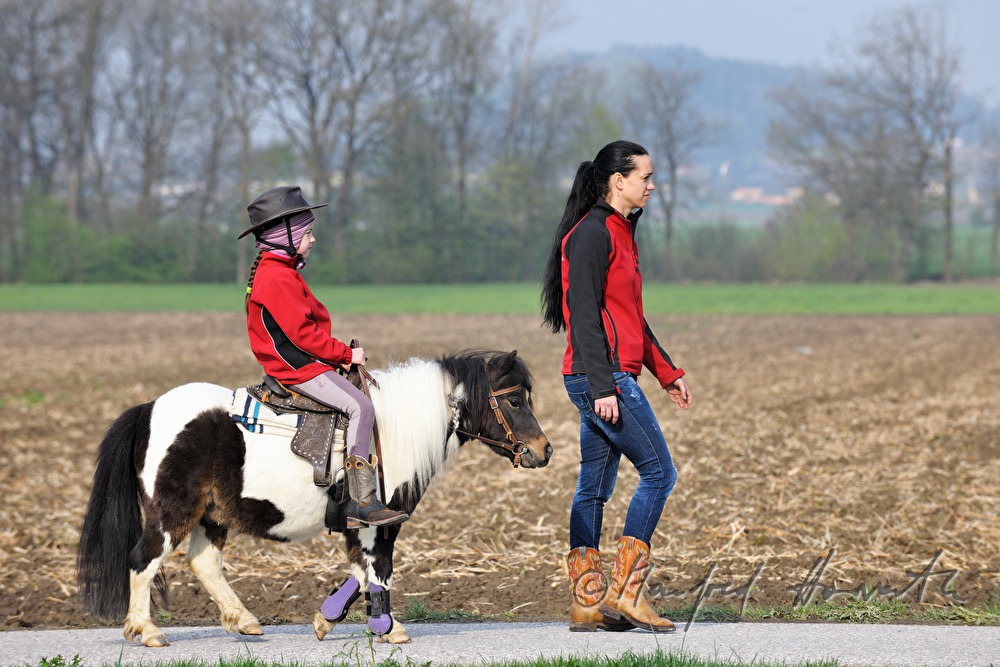 Kind mit Pony bei der Pferdewallfahrt (Georgiritt)
