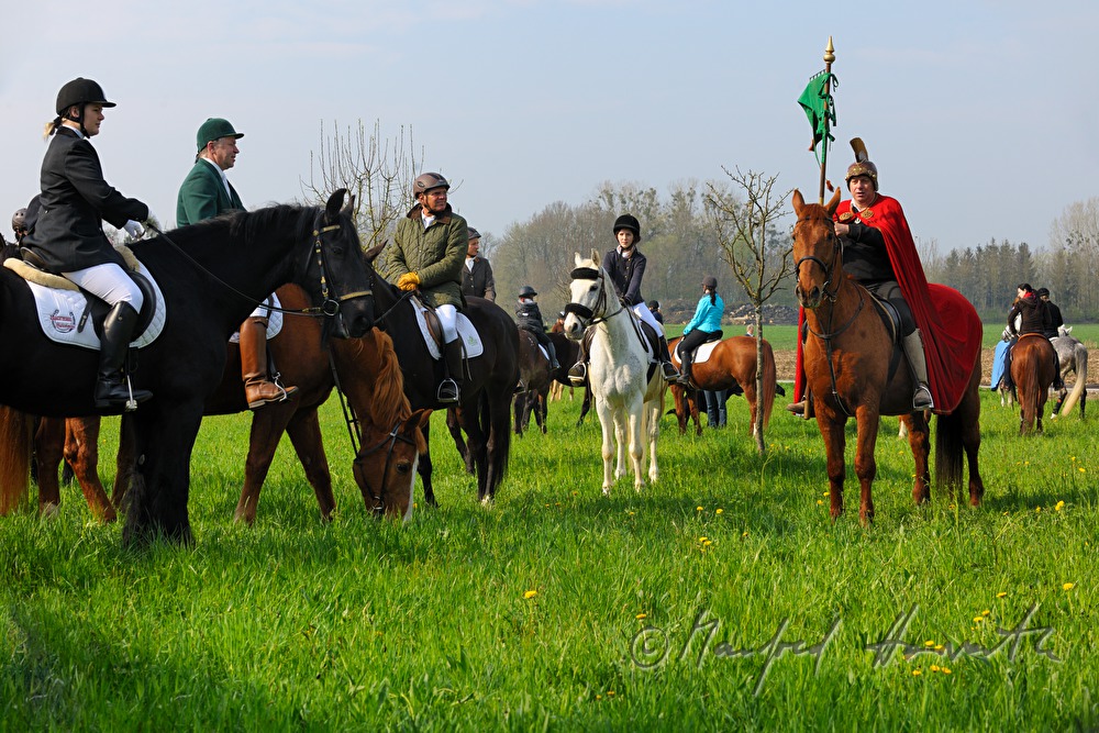 Darsteller des Heiligen Georg bei der Pferdewallfahrt (Georgiritt)