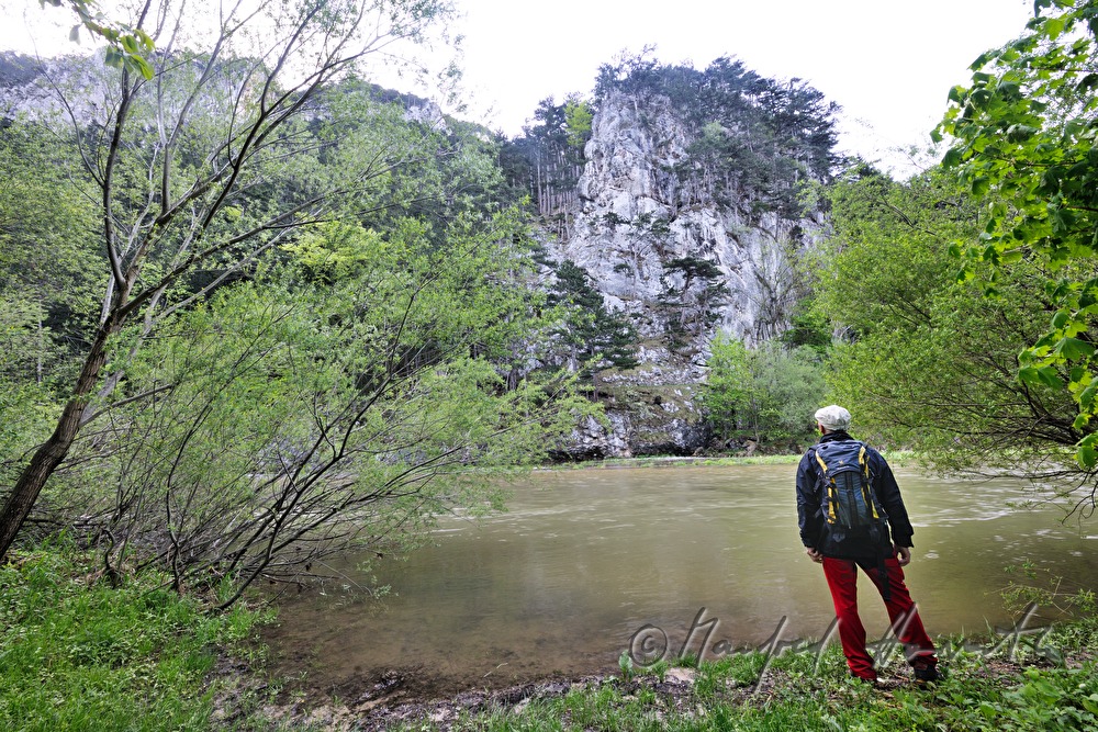 Wanderer auf dem Weg zur Rax