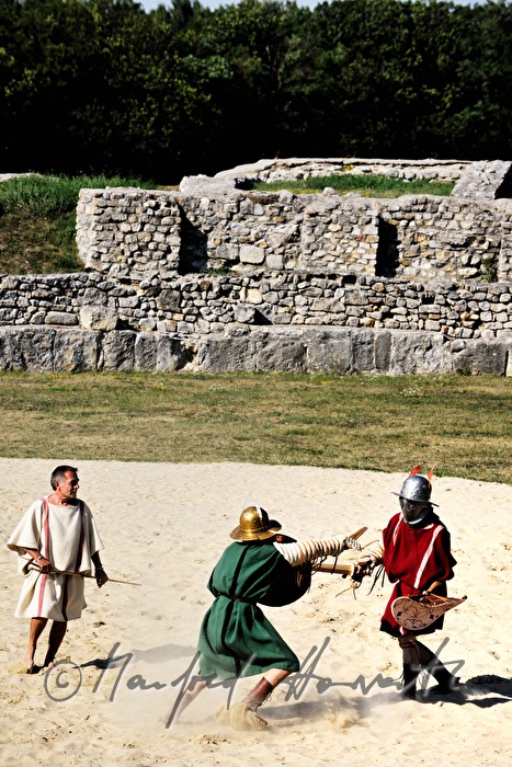 Gladiatorenkampf im Amphitheater