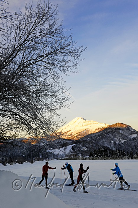 Langlauf-Loipe von Annaberg mit Blick zum Ötscher