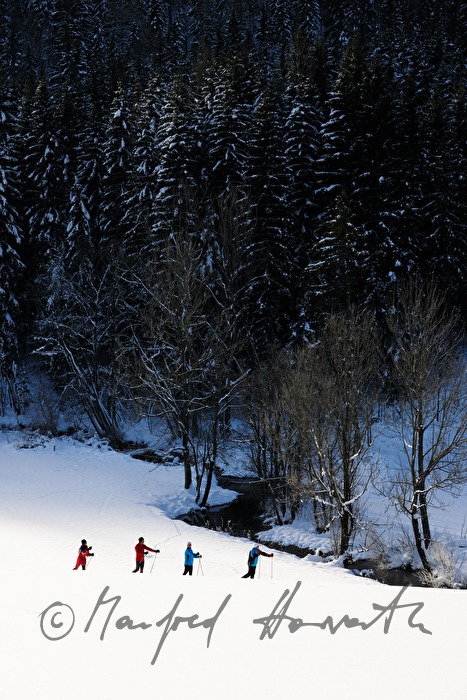 Langlauf-Loipe von Annaberg mit Bach-Mäander
