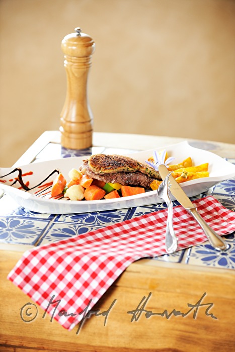 Kärntner Essen: Steak in Honig-Kruste