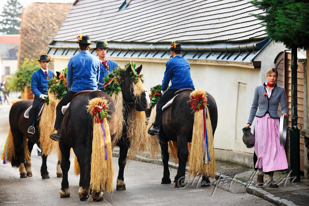 Reiter beim Erntedankfest 