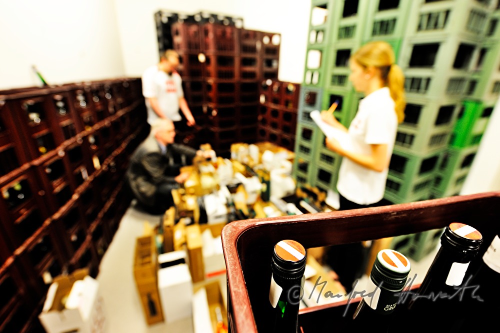 Qualitäts-Rosé-Weine im Lager für die Weinverkostung