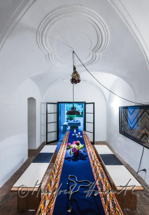 Esszimmer im Stuckdecken-Raum