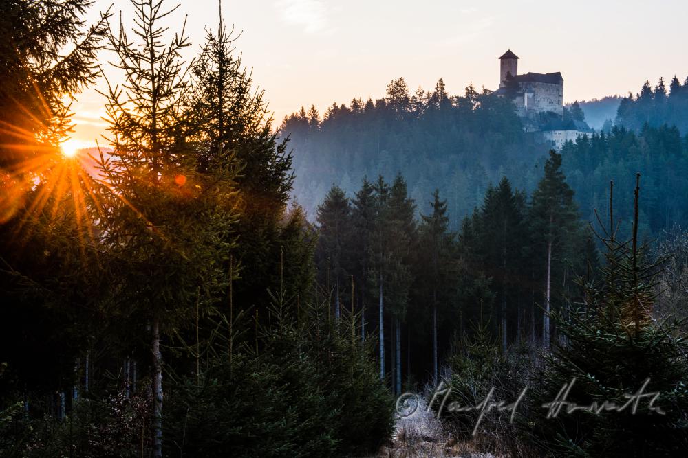 mittelalterlich Burg Rappottensteinvon 1150
